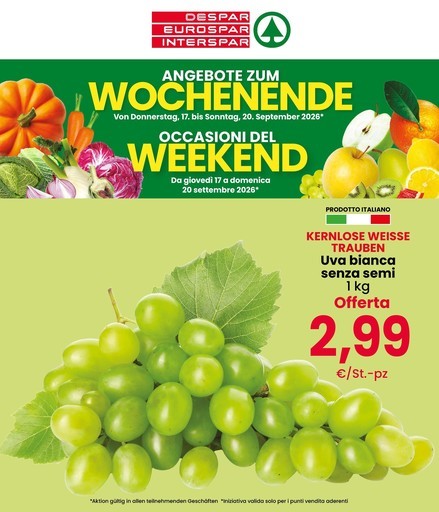 Interspar - Occasioni del weekend