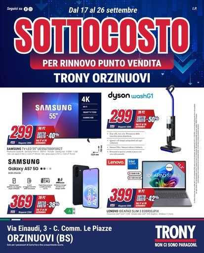 Volantino Trony