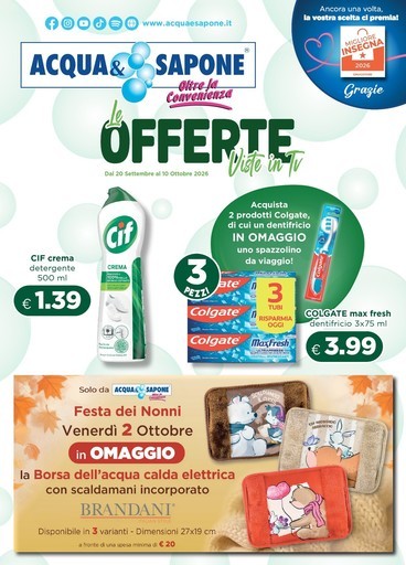 Volantino Acqua e Sapone
