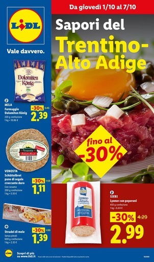 Lidl - Sapori del Trentino-Alto Adige
