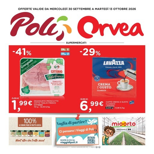 Poli - Offerte valide da mercoledi 30 settembre a mertedi 13 ottobre 2026