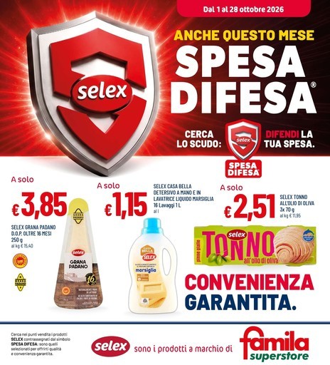 Famila Superstore - STORE SELEX OTTOBRE