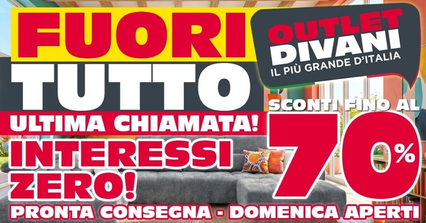 Volantino Outlet divani