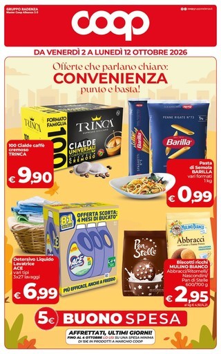 Coop - Offerte parlano chiaro:Convenienza punto e basta!