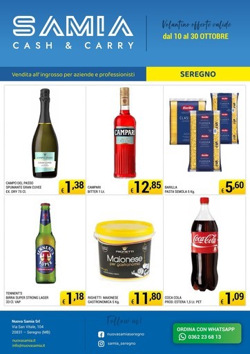 Samia Cash and Carry - Dal 10 al 30 OTTOBRE