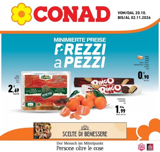 Conad - Prezzi a Pezzi - Minimierte Preise