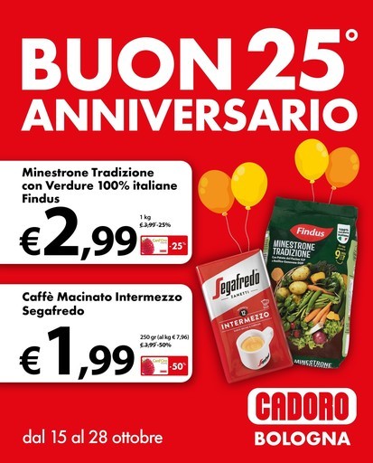 Cadoro - BUON25° ANNIVERSARIO