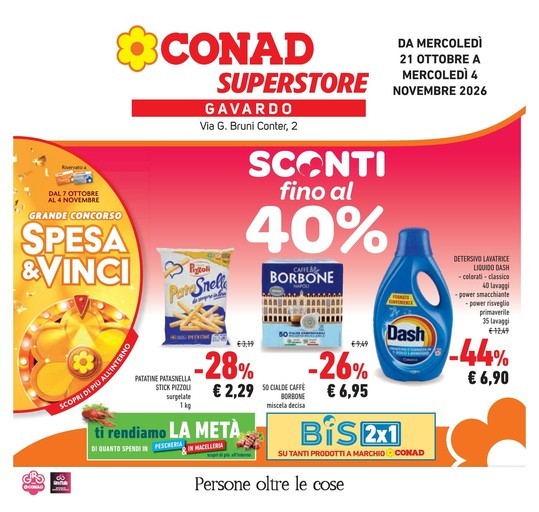 Conad Superstore - SCONTI FINO AL 40% - SUPERSTORE GAVARDO