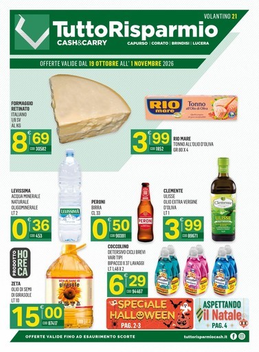 Tutto Risparmio Cash&Carry - Offerte valide dal 19 ottobre all' 1 novembre 2026