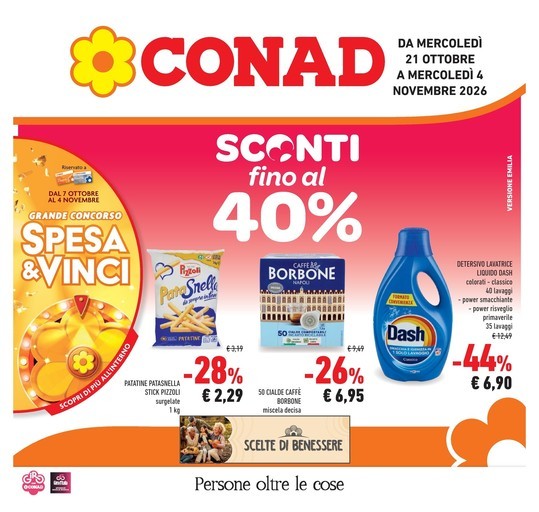 Conad - SCONTI FINO AL 40% - CONAD EMILIA