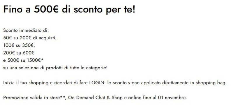 Volantino La Rinascente