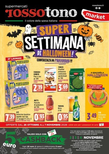 Supermercati Rossotono Market - Super settimana di halloween!