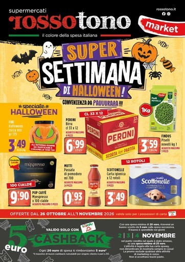Supermercati Rossotono Market - Super settimana di halloween!