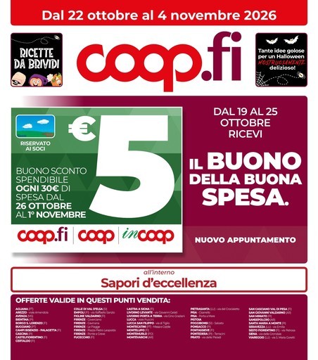 Coop - DAL 22 OTTOBRE AL 4 NOVEMBRE 2026