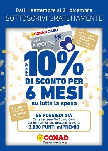 Spazio Conad - Sottoscrivi Carta Insieme Più Conad Card