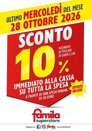 Famila Superstore - SCONTO 10%
